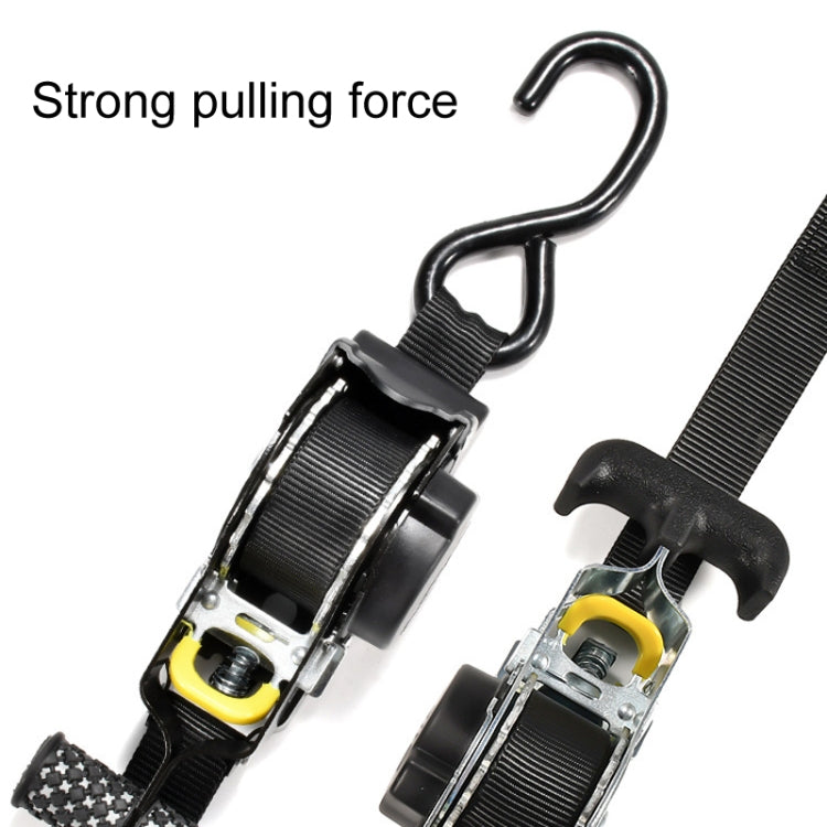 Auto Retract Tensioner Automobile And Motorcycle Cargo Fixing Straps(Black) - Towing Bars by PMC TechLife | Online Shopping South Africa | PMC TechLife | Buy Now Pay Later Mobicred