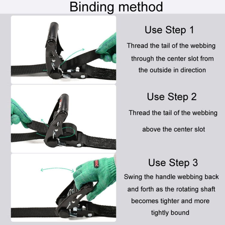 Motorcycle Ratchet Tensioner Cargo Bundling And Luggage Fixing Straps, Length: 5m - Towing Bars by PMC TechLife | Online Shopping South Africa | PMC TechLife | Buy Now Pay Later Mobicred