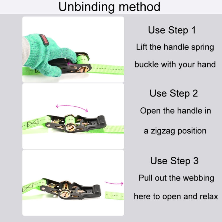 Motorcycle Ratchet Tensioner Cargo Bundling And Luggage Fixing Straps, Specification: Black 2m - Towing Bars by PMC TechLife | Online Shopping South Africa | PMC TechLife | Buy Now Pay Later Mobicred