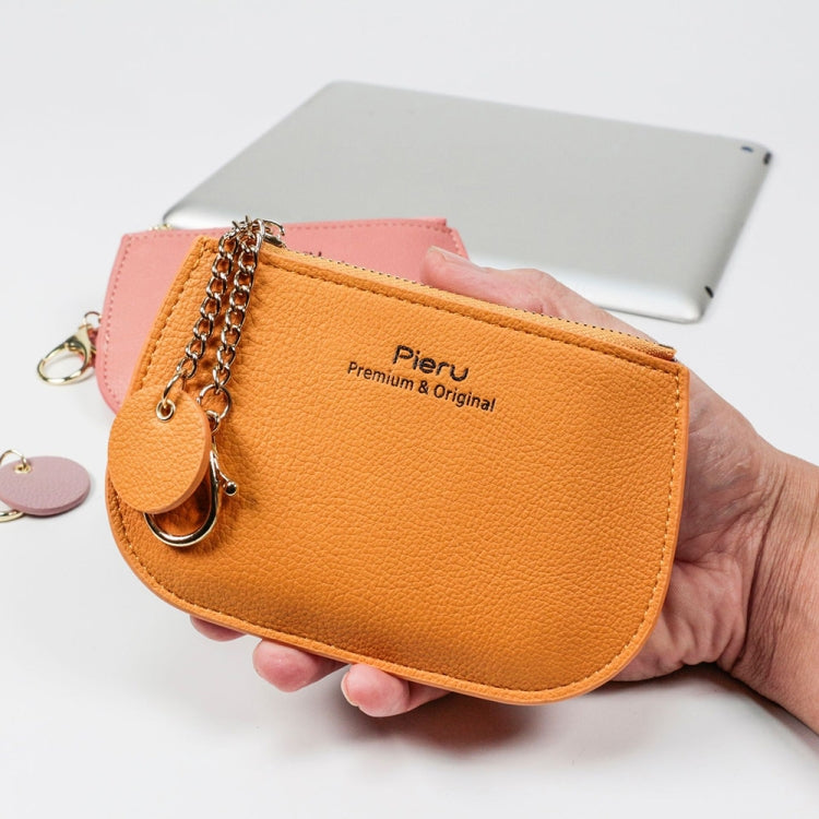Leisure Ultra-thin Ladies Coin Purse Zippered Mini Wallet(Yellow) - Card & Passport Bags by Pieru | Online Shopping South Africa | PMC TechLife | Buy Now Pay Later Mobicred