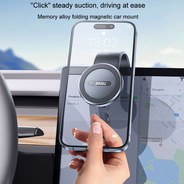 JIAGU Car Suction Cup Type Magsafe Mobile Phone Bracket Telescopic Instrument Panel Car Navigation Rack(Black) - Car Holders by JIAGU | Online Shopping South Africa | PMC Jewellery | Buy Now Pay Later Mobicred
