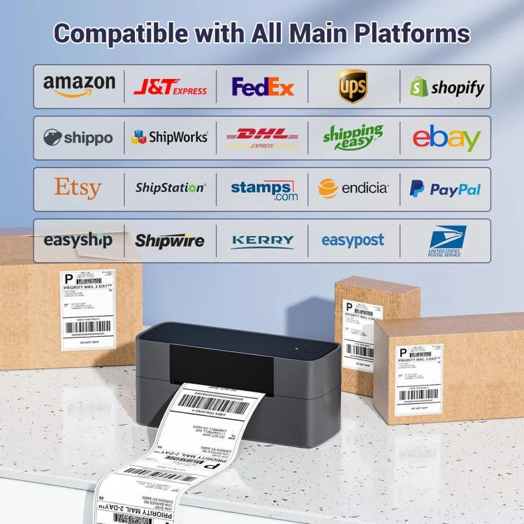 Phomemo PM245-BT Bluetooth Shipping Label Printer Support Labels Width  1- 4.6 Inch(UK Plug) - Printer by Phomemo | Online Shopping South Africa | PMC Jewellery | Buy Now Pay Later Mobicred