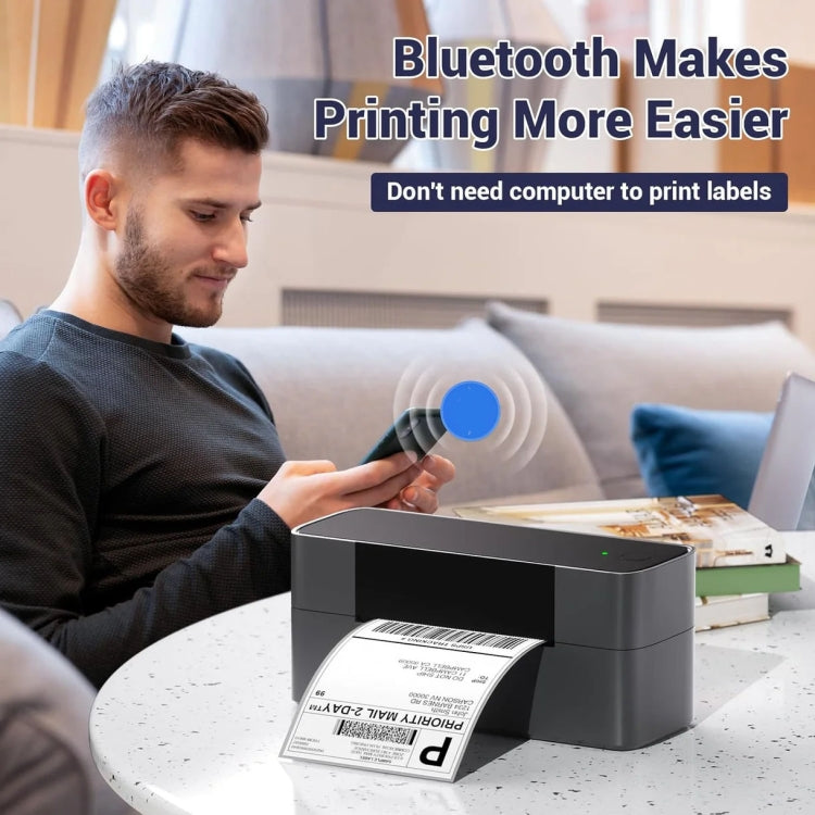 Phomemo PM245-BT Bluetooth Shipping Label Printer Support Labels Width  1- 4.6 Inch(UK Plug) - Printer by Phomemo | Online Shopping South Africa | PMC Jewellery | Buy Now Pay Later Mobicred