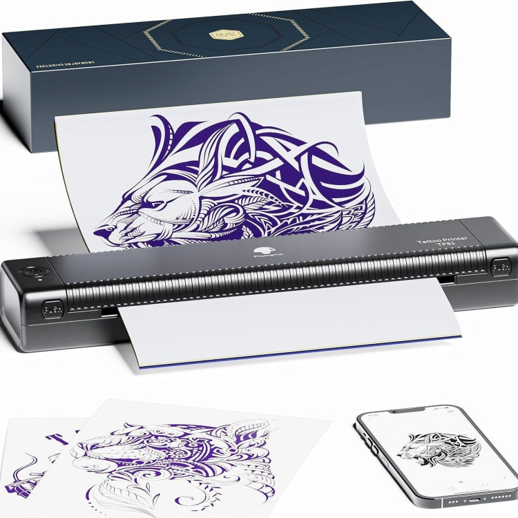 Phomemo TP81 A4 Wireless Thermal Printer Tattoo Template Printer(Black) - free shipping - PMC TechLife - Order now!