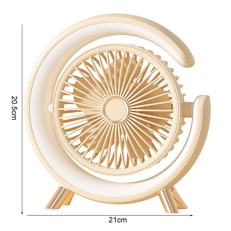 USB Charging Desktop Fan With Light Student Dormitory Light Sound Office Aroma Desktop Fan(Dark Blue) - Electric Fans by PMC Jewellery | Online Shopping South Africa | PMC Jewellery | Buy Now Pay Later Mobicred