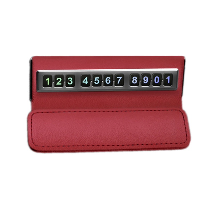Car Front Windshield Temporary Parking Number Plate Interior Decoration(Red) - Parking Card by PMC TechLife | Online Shopping South Africa | PMC TechLife | Buy Now Pay Later Mobicred