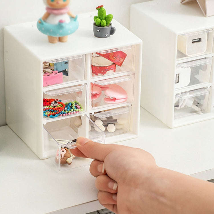 Transparent Desktop Small Objects Compartment Drawer Organizer Hair Accessories Storage Case, Color: 9 Grids White - free shipping - PMc TechLife - Order now!