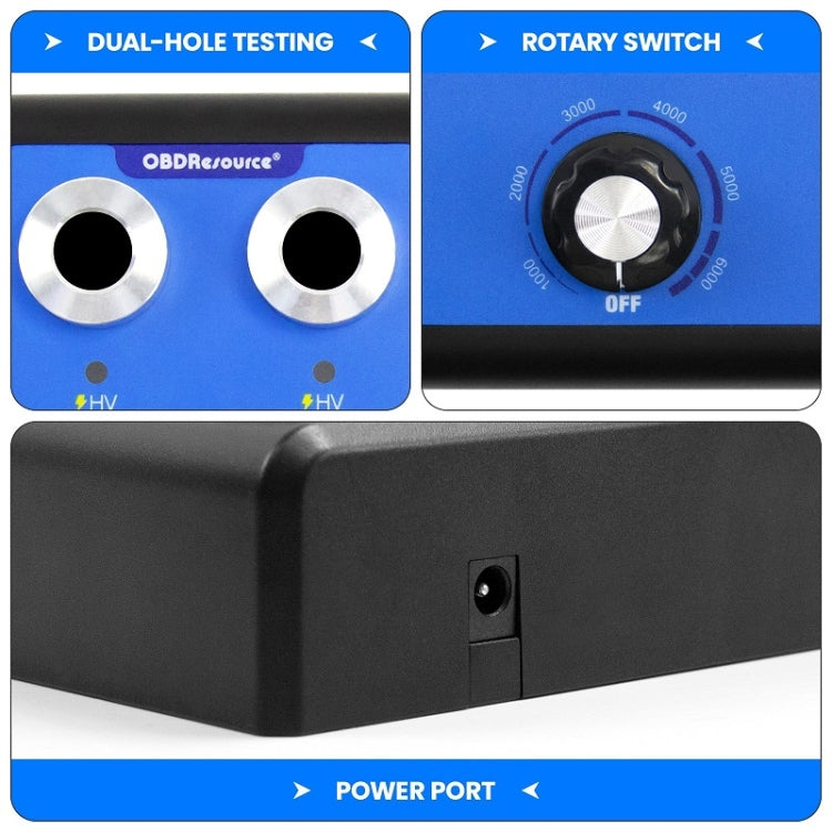 OBDResource High-Pressure Adjustable Dual-Hole Spark Plug Ignition Detector(EU Plug) - Electronic Test by OBDResource | Online Shopping South Africa | PMC TechLife | Buy Now Pay Later Mobicred
