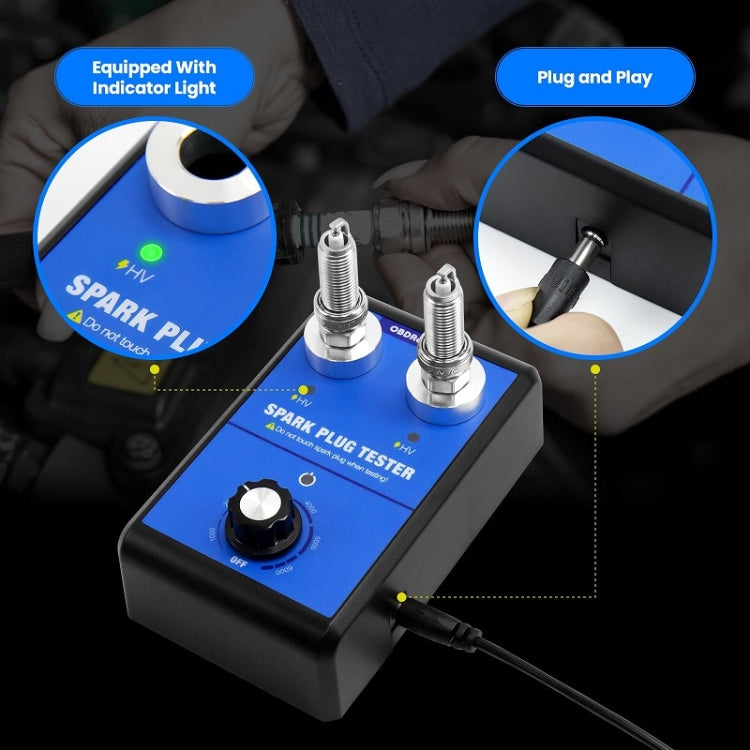 OBDResource High-Pressure Adjustable Dual-Hole Spark Plug Ignition Detector(EU Plug) - Electronic Test by OBDResource | Online Shopping South Africa | PMC TechLife | Buy Now Pay Later Mobicred