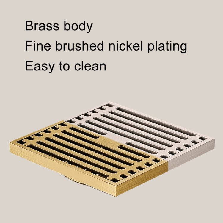 All Copper Brushed Anti-Odor Floor Drain Gravity Copper Core Bathroom Floor Drain, Specification: Square Fine Sculpture Dual Use - Drain Strainers by PMc TechLife | Online Shopping South Africa | PMc TechLife | Buy Now Pay Later Mobicred