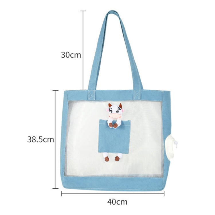 Handheld Large Capacity Breathable Exposed Canvas Cat Bag Outdoor Portable Pet Bag(Green) - Pet Bags by PMC TechLife | Online Shopping South Africa | PMC TechLife | Buy Now Pay Later Mobicred