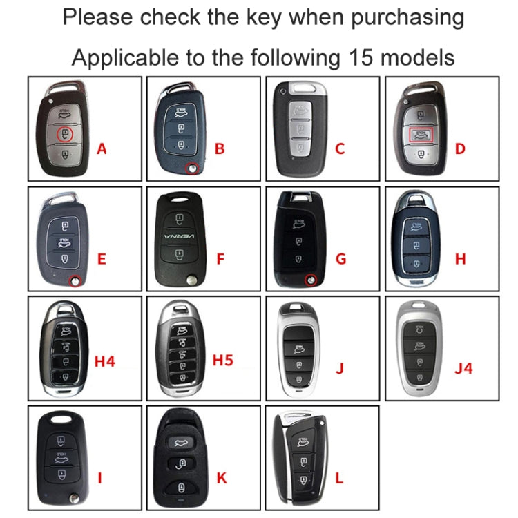 For Hyundai Car Key Cover Multifunctional Keychains Anti-lost Number Plates, Style: L - Car Key Cases by PMC TechLife | Online Shopping South Africa | PMC TechLife | Buy Now Pay Later Mobicred