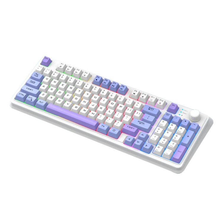 XUNSVFOX K94 Wireless Bluetooth Dual Mode Mechanical Keyboard Gaming Office Laptop Keyboard(Sea Salt) - free shipping - PMC Jewellery - Order now!