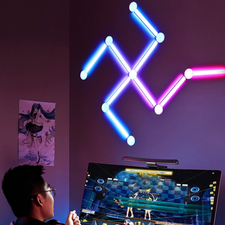 JSK-P30 9 Sections Smart WiFi Bluetooth Splicing Atmosphere Light Sound Control Constellation Light Support Amazon Alexa / Google Assistant / DuerOS EU Plug(White) - Novelty Lighting by PMC TechLife | Online Shopping South Africa | PMC TechLife | Buy Now Pay Later Mobicred