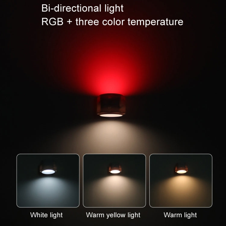 JSK-C38 Rechargeable Double Side Lighted Magnetic Wall Lamp Remote Control Night Light(White) - Wall Lamps by PMc TechLife | Online Shopping South Africa | PMc TechLife | Buy Now Pay Later Mobicred