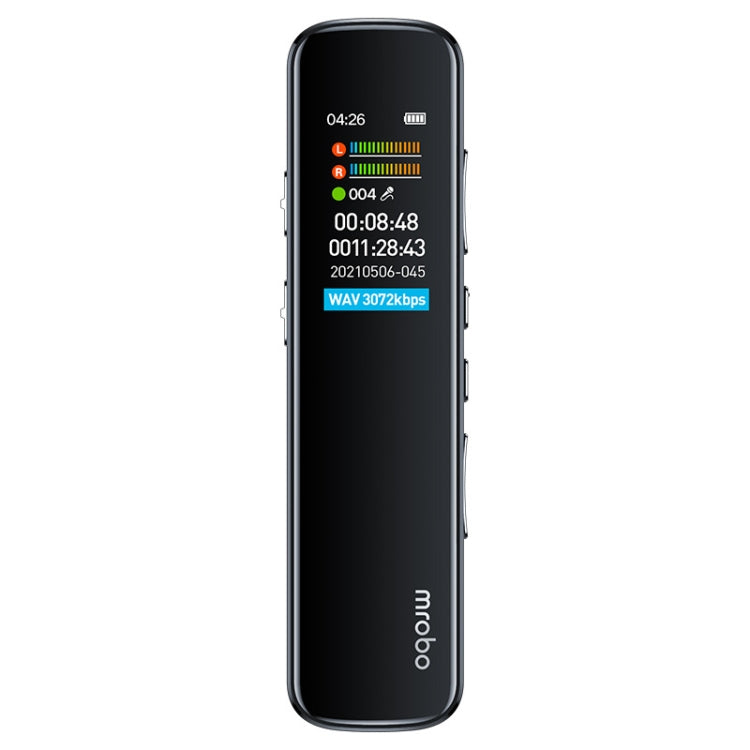 Mrobo RV-19 0.96-inch HD Screen 3D Noise Reduction Recording Pen Music Player, Capacity: 64GB(Black) - Recording Pen by Mrobo | Online Shopping South Africa | PMC Jewellery | Buy Now Pay Later Mobicred