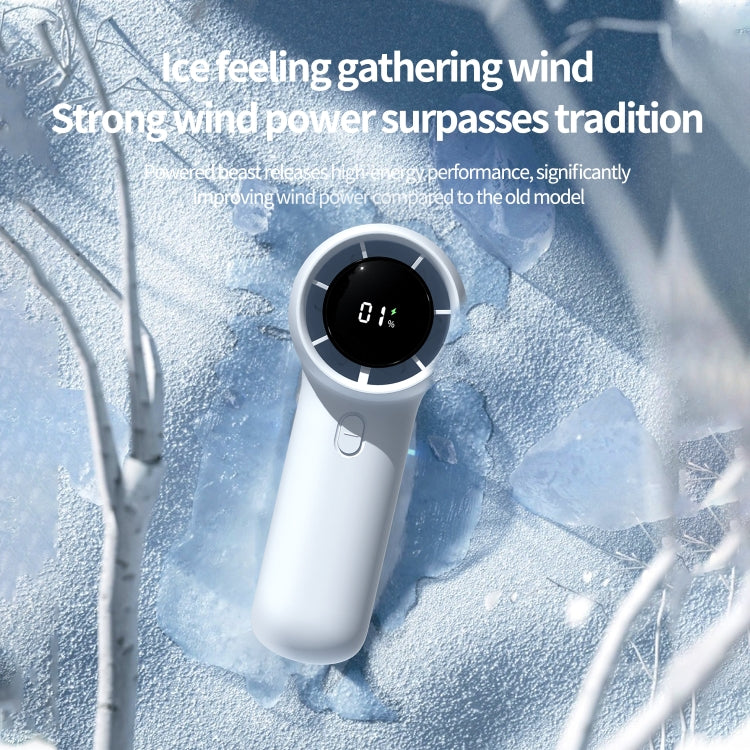 Outdoor Handheld Turbine Digital Display 100-Speed High-Speed Mini Fan, Color: Navy Blue - Electric Fans by PMC TechLife | Online Shopping South Africa | PMC TechLife | Buy Now Pay Later Mobicred