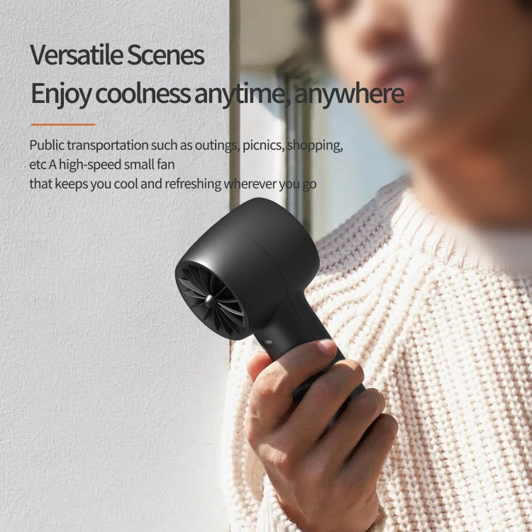 Outdoor Handheld Turbine Digital Display 100-Speed High-Speed Mini Fan, Color: Navy Blue - Electric Fans by PMC TechLife | Online Shopping South Africa | PMC TechLife | Buy Now Pay Later Mobicred
