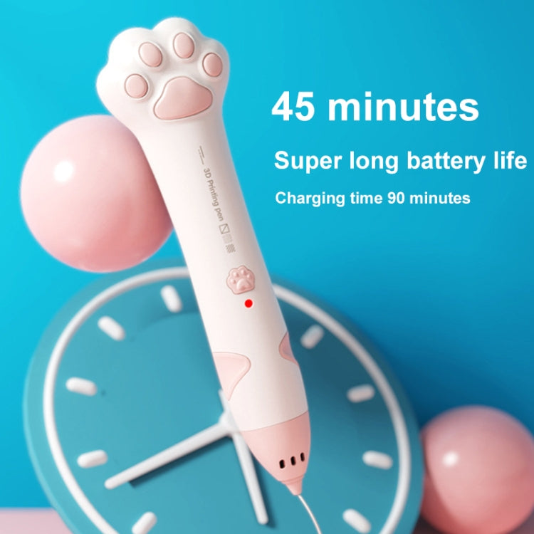 Cat Claw USB Charging Low Temperature 3D Printing Pen Children DIY Graffiti 3D Painting Pen(Mint Green) - free shipping - PMC TechLife - Order now!