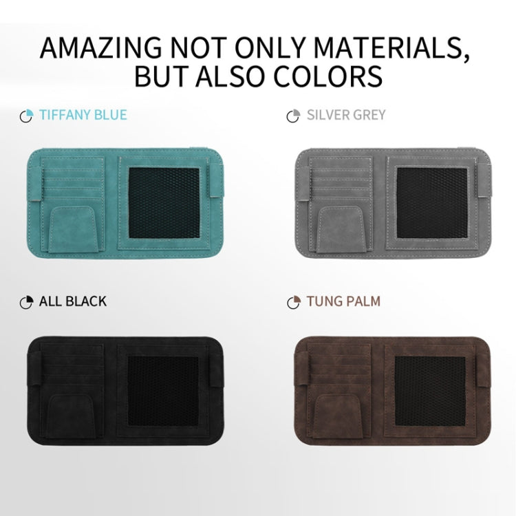 Car Sun Visor Bill Holder Glasses Clip Storage Bag(Grey) - Sunglasses & Glasses Clips by PMC TechLife | Online Shopping South Africa | PMC TechLife | Buy Now Pay Later Mobicred