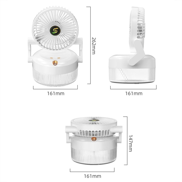 USB Charging Folding Desktop Spray Humidification Fan with Night Light(Green) - Electric Fans by PMC TechLife | Online Shopping South Africa | PMC TechLife | Buy Now Pay Later Mobicred
