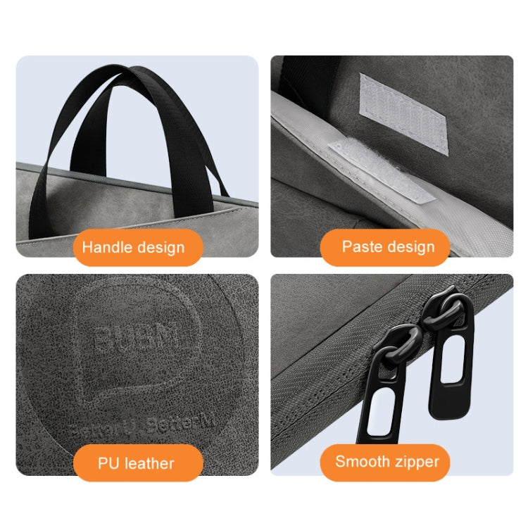 BUBM Portable Computer Bag Notebook Business Travel Bag, Size: 15 inch(Light Gray) - free shipping - PMC Jewellery - Order now!