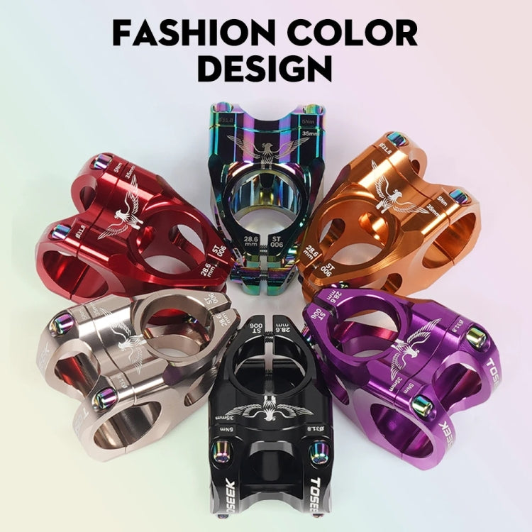TOSEEK 35mm Aluminum Alloy Stem Bicycle Modification Accessories, Color: Purple - Bicycle Grips by TOSEEK | Online Shopping South Africa | PMC TechLife | Buy Now Pay Later Mobicred
