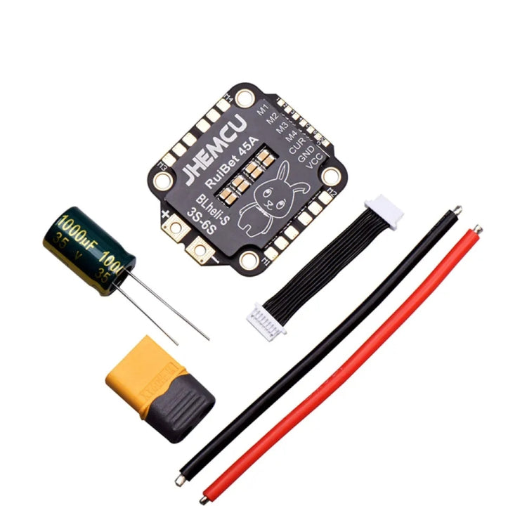 JHEMCU RuiBet  55A  4 In 1 Brushless ESC 3-6S 30.5X30.5 M4 BLHELI_S Dshot600 ESC for RC FPV - Motor & Speed Controller by JHEMCU | Online Shopping South Africa | PMC Jewellery | Buy Now Pay Later Mobicred