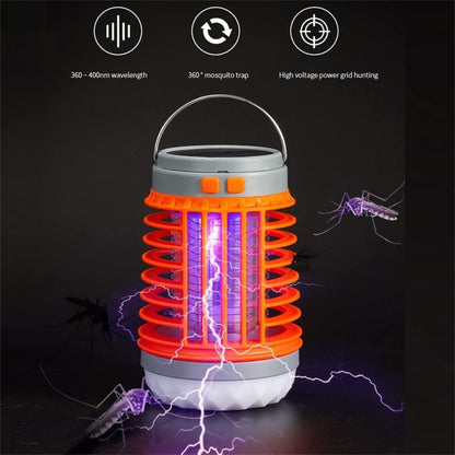 E-SMARTER W890-1 Solar LED Electric Shock Mosquito Light Outdoor USB Rechargeable Lighting Mosquito Trap(Orange) - Repellents by E-SMARTER | Online Shopping South Africa | PMC Jewellery | Buy Now Pay Later Mobicred