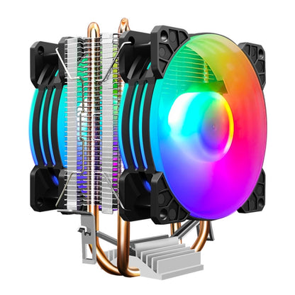 COOLMOON Frost Double Copper Tube CPU Fan Desktop PC Illuminated Silent AMD Air-Cooled Cooler, Style: P22 Magic Moon Edition Double Fan - Fan Cooling by COOLMOON | Online Shopping South Africa | PMC Jewellery | Buy Now Pay Later Mobicred