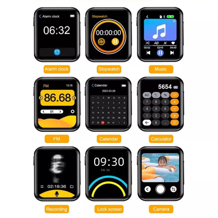 A30  MP3 Player With FHD 720P Digital Camera Bluetooth 5.4 Lossless Sound Audio Player 32GB - MP3 Player by PMC TechLife | Online Shopping South Africa | PMC TechLife | Buy Now Pay Later Mobicred