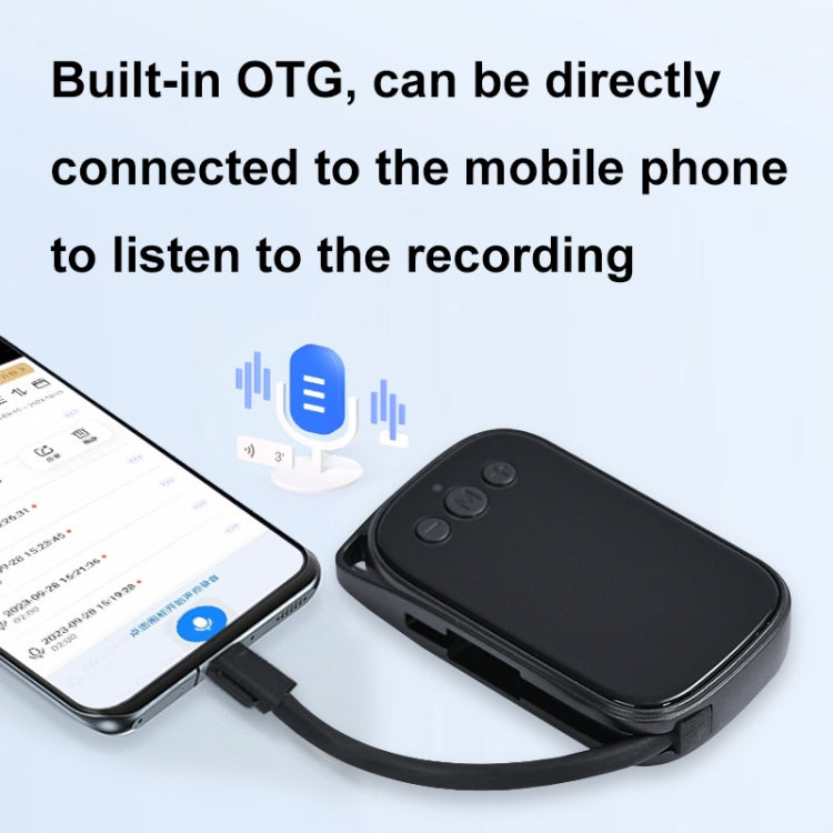 C20 HD Intelligent Noise Reduction Mini Recorder With OTG, Size: 16GB(Black) - Recording Pen by PMC TechLife | Online Shopping South Africa | PMC TechLife | Buy Now Pay Later Mobicred