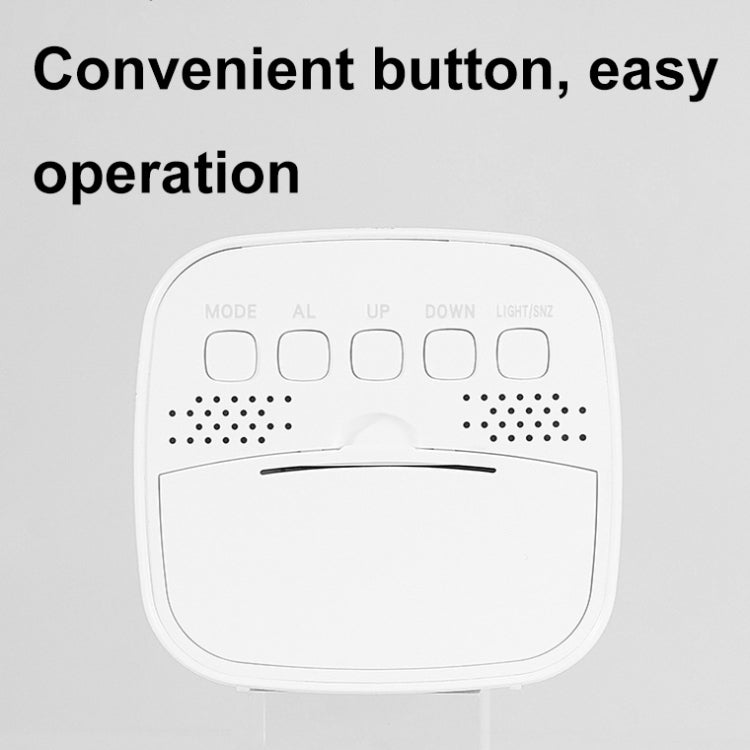 Multifunctional Temperature and Humidity LCD Clock Home Bedside Alarm Clock(2205 White) - Alarm Clocks by PMc TechLife | Online Shopping South Africa | PMc TechLife | Buy Now Pay Later Mobicred