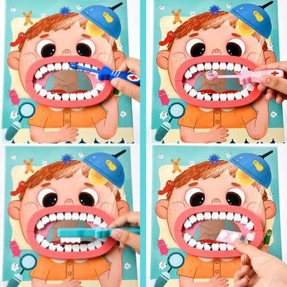 Wooden Children Oral Dentistry Simulation Dentist Set Pretend Play Medical Toy, Color: Basic Model Blue - Pretend Play Toys by PMC Jewellery | Online Shopping South Africa | PMC Jewellery | Buy Now Pay Later Mobicred