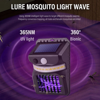 E-SMARTER W792 LED Solar Wall Light With Purple Light Mosquito Control Function Human Intelligent Sensor Outdoor Garden Lamp, Specification: White Light+Yellow Light - Solar Lights by E-SMARTER | Online Shopping South Africa | PMC Jewellery | Buy Now Pay Later Mobicred