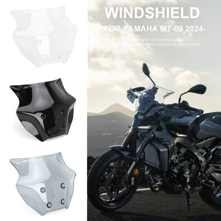 For Yamaha MT-09 SP 2024- Front Windshield(Transparent Gray) - Ornamental Parts by PMC Jewellery | Online Shopping South Africa | PMC Jewellery | Buy Now Pay Later Mobicred