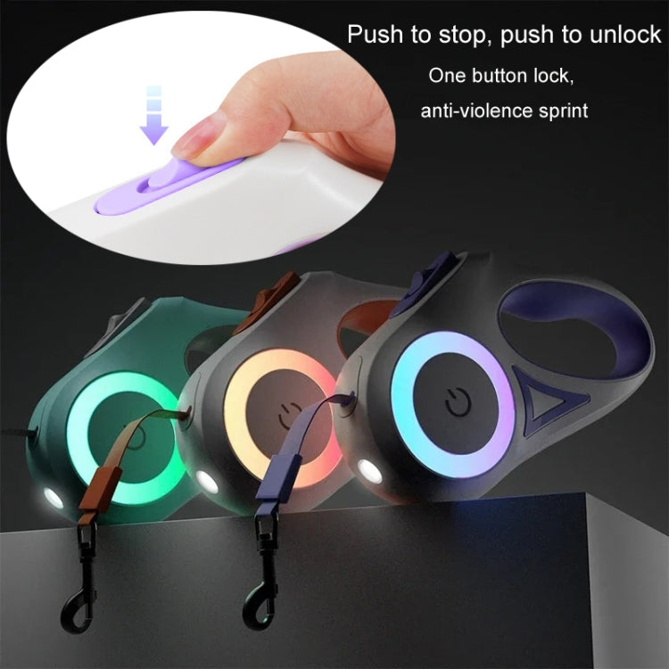 LED Light Luminous Pet Dog Leash Automatic Retractable Dog Walking Leash, Color: 3m Purple - Leashes & Chest Strap by PMC TechLife | Online Shopping South Africa | PMC TechLife | Buy Now Pay Later Mobicred