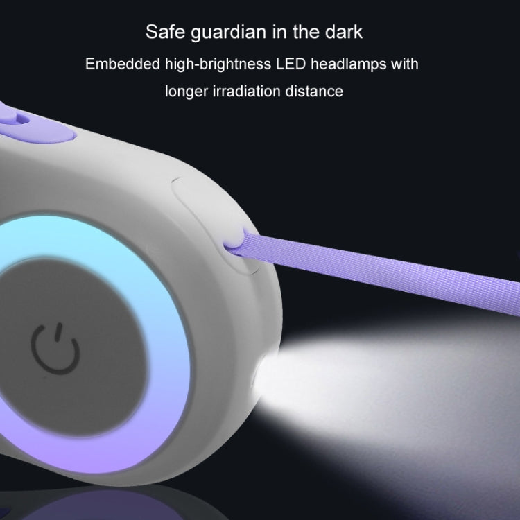 LED Light Luminous Pet Dog Leash Automatic Retractable Dog Walking Leash, Color: 3m Purple - Leashes & Chest Strap by PMC TechLife | Online Shopping South Africa | PMC TechLife | Buy Now Pay Later Mobicred