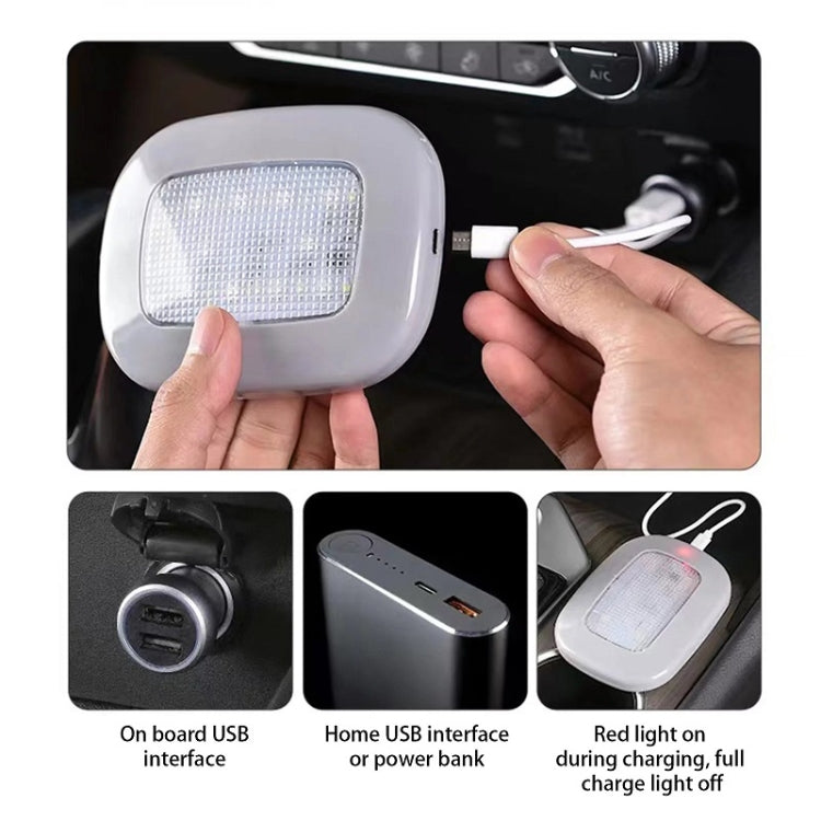 Car USB Charging Strong Magnetic Roof Reading LED Light(Black) - Dome Lights by PMC Jewellery | Online Shopping South Africa | PMC Jewellery | Buy Now Pay Later Mobicred