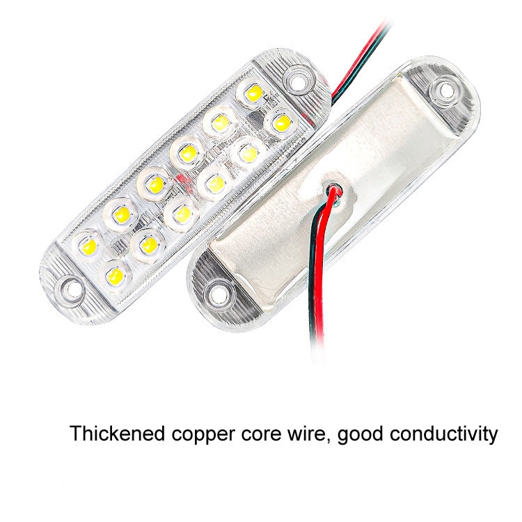 6pcs 12-Bead LED Flashing Warning Lights Motorcycle RV Signal Lights(Yellow Light) - Clearance Lights by PMC TechLife | Online Shopping South Africa | PMC TechLife | Buy Now Pay Later Mobicred