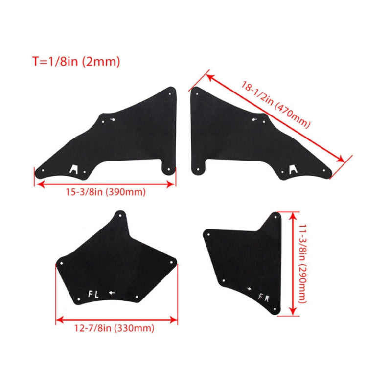 Front Wheel Fender Leather Lining for 03-17 Toyota Prado 2700 4000(Black) - Mudguards by PMC TechLife | Online Shopping South Africa | PMC TechLife | Buy Now Pay Later Mobicred