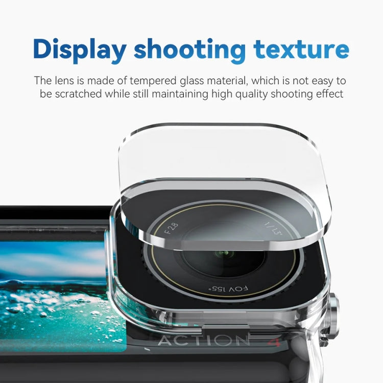 For DJI Osmo Action 3 / 4 TELESIN OA-WTP-003 45m Waterproof Shell Sealed Diving Case - Case & Bags by TELESIN | Online Shopping South Africa | PMC TechLife | Buy Now Pay Later Mobicred