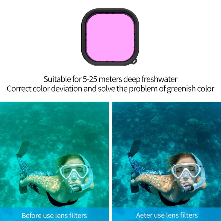 TELESIN GP-WTP-901 45m Diving Shell, For GoPro HERO12 Black / HERO11 Black / HERO10 Black / HERO9 Black Shell+Filter Set - Waterproof Cases by TELESIN | Online Shopping South Africa | PMC Jewellery | Buy Now Pay Later Mobicred