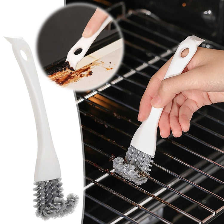3pcs 2-in-1 Kitchen Stove Cleaning Brush Shovel Barbecue Rack Cleaning Brush(Grid Model) - Cleaning Tools by PMC TechLife | Online Shopping South Africa | PMC TechLife | Buy Now Pay Later Mobicred