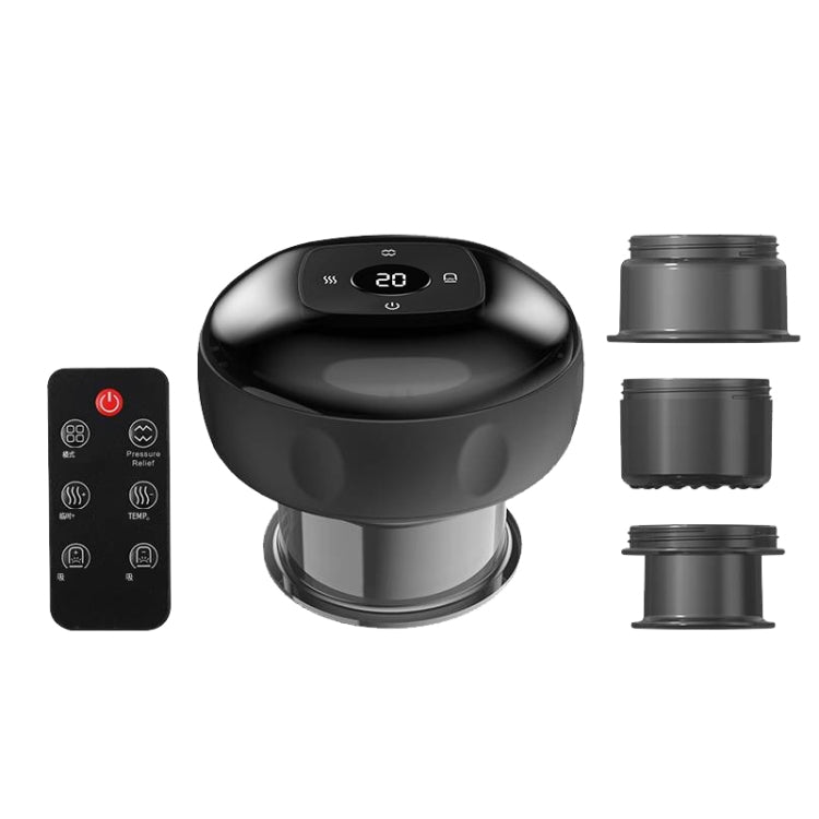 12-speed Remote Control Cupping Therapy Massager Set with 3 Cups(Black) - free shipping - PMC TechLife - Order now!
