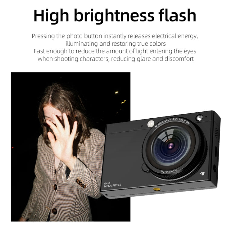 High-Definition CCD Digital Camera 64 Million WiFi Card Camera, Color: Black + Fill Light - Video Cameras by PMC TechLife | Online Shopping South Africa | PMC TechLife | Buy Now Pay Later Mobicred