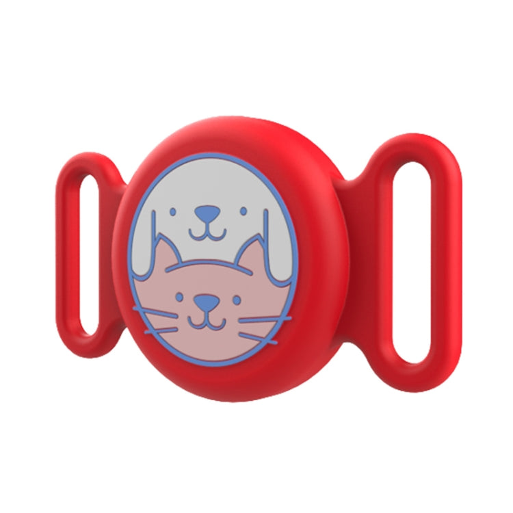 For AirTag Pet Collar Locator Silicone Life Waterproof Protective Case(Red) - Pet Series by PMC TechLife | Online Shopping South Africa | PMC TechLife | Buy Now Pay Later Mobicred