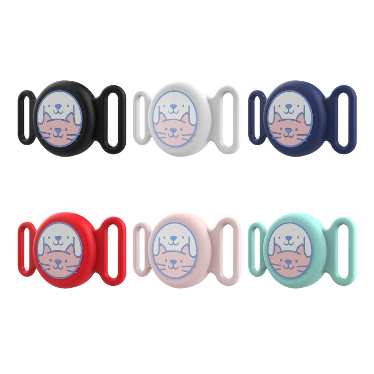 For AirTag Pet Collar Locator Silicone Life Waterproof Protective Case(White) - free shipping - PMC TechLife - Order now!