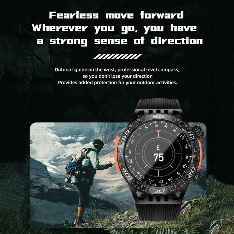LOKMAT ZEUS6 PRO 1.46-Inch IP68 Waterproof SOS Flashlight Bluetooth Smart Watch(Black) - free shipping - PMC TechLife - Order now!