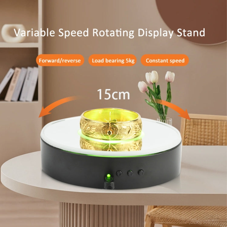 15cm Spinning Display Stand with Gradient Color Lights for Glass Art(Black) -  by PMC TechLife | Online Shopping South Africa | PMC TechLife | Buy Now Pay Later Mobicred